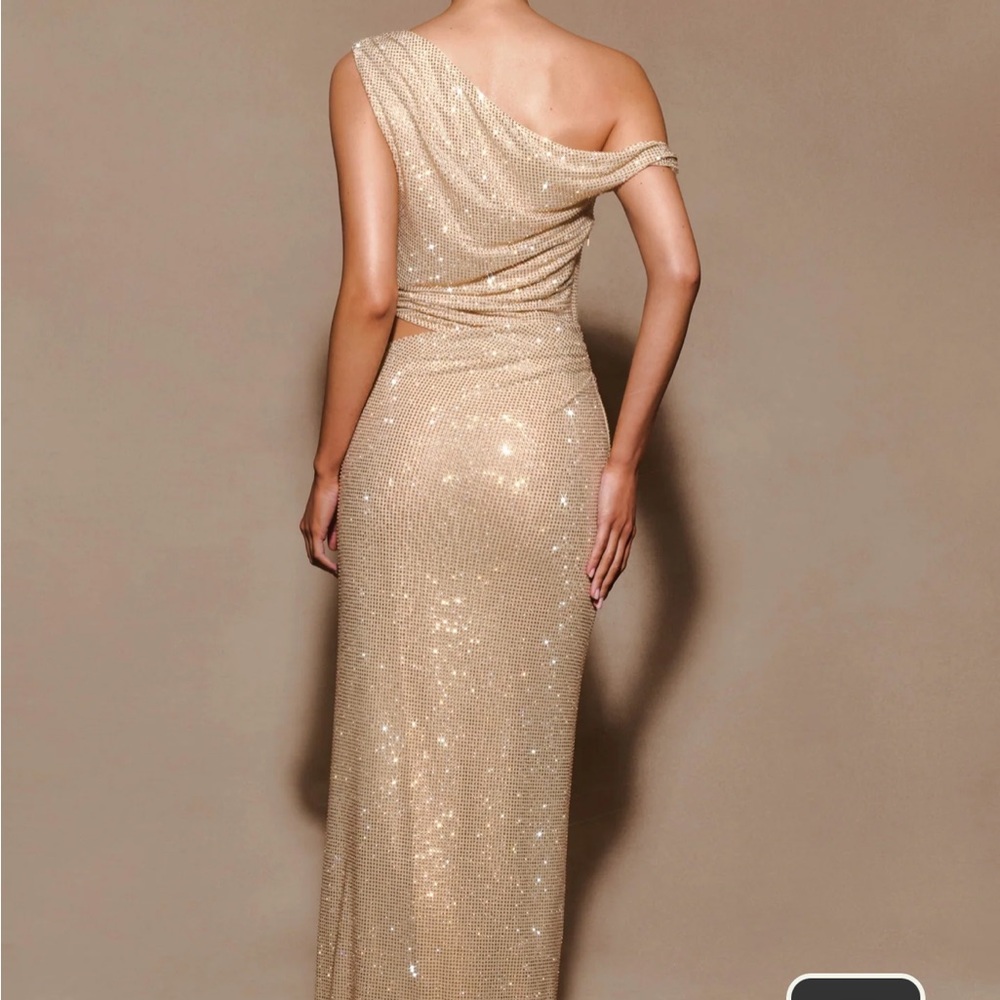 Meshki Gold Sequin Maxi Dress - Picture 2 of 4
